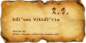 Köves Viktória névjegykártya
